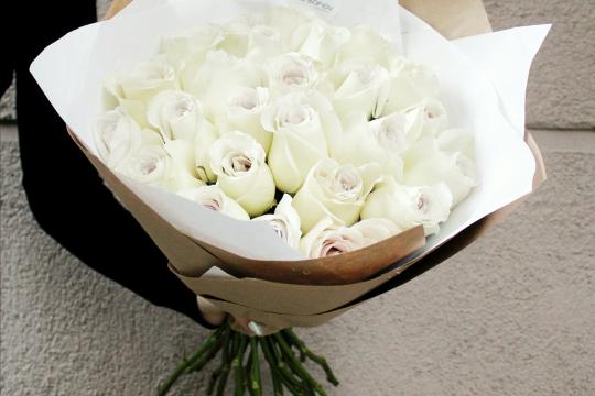 белые розы цена
